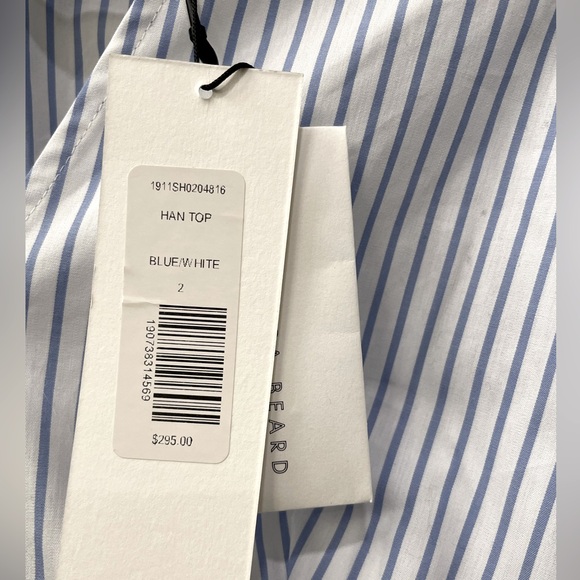 NWT Veronica Beard Stripe Peplum Top - Picture 4 of 9